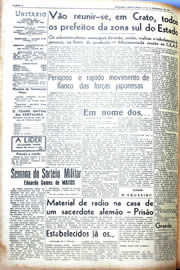 Página do jornal Unitário de setembro de 1942