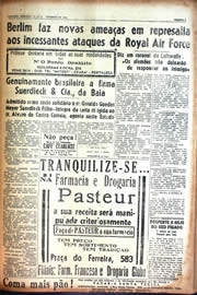 Página do jornal Unitário de setembro de 1942