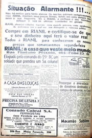 Página do jornal Unitário de setembro de 1942