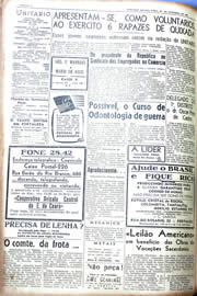 Página do jornal Unitário de setembro de 1942