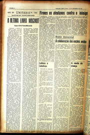 Página do jornal Unitário de setembro de 1942