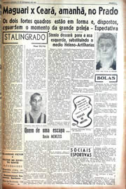 Página do jornal Unitário de setembro de 1942