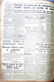 Página do jornal Unitário de setembro de 1942