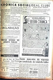Página do jornal Unitário de setembro de 1942