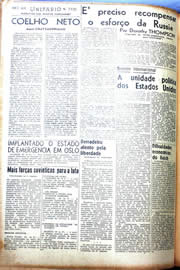 Página do jornal Unitário de setembro de 1942