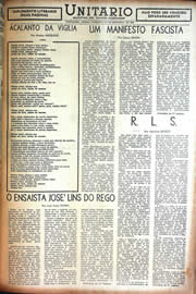 Página do jornal Unitário de setembro de 1942