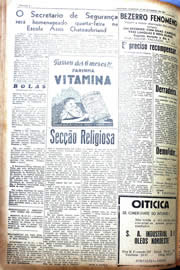Página do jornal Unitário de setembro de 1942
