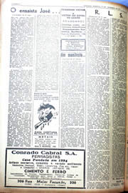 Página do jornal Unitário de setembro de 1942