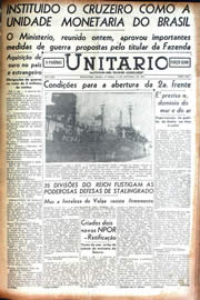 Página do jornal Unitário de outubro de 1942