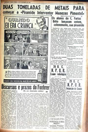 Página do jornal Unitário de outubro de 1942