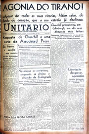 Página do jornal Unitário de outubro de 1942