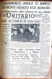 Página do jornal Unitário de outubro de 1942