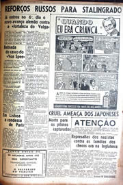 Página do jornal Unitário de outubro de 1942