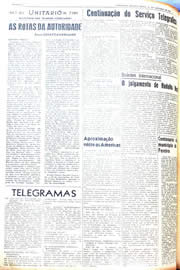 Página do jornal Unitário de outubro de 1942
