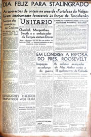 Página do jornal Unitário de outubro de 1942