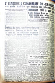 Página do jornal Unitário de outubro de 1942