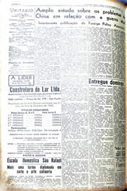Página do jornal Unitário de novembro de 1942