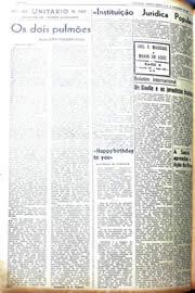 Página do jornal Unitário de novembro de 1942