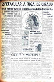 Página do jornal Unitário de novembro de 1942