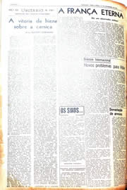 Página do jornal Unitário de novembro de 1942