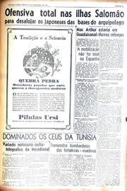 Página do jornal Unitário de novembro de 1942