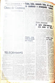 Página do jornal Unitário de novembro de 1942