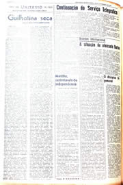 Página do jornal Unitário de novembro de 1942