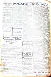 Página do jornal Unitário de novembro de 1942