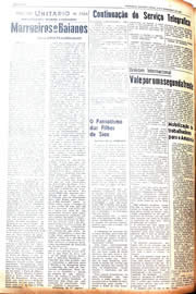 Página do jornal Unitário de dezembro de 1942