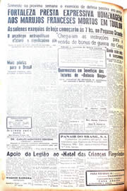 Página do jornal Unitário de dezembro de 1942