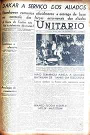 Página do jornal Unitário de dezembro de 1942