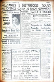 Página do jornal Unitário de dezembro de 1942