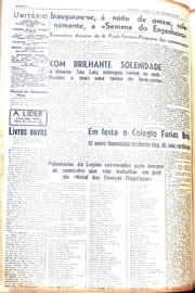 Página do jornal Unitário de dezembro de 1942