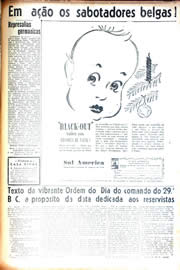 Página do jornal Unitário de dezembro de 1942