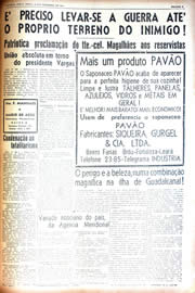 Página do jornal Unitário de dezembro de 1942