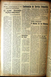 Página do jornal Unitário de dezembro de 1942