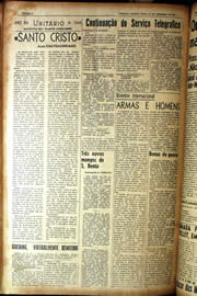 Página do jornal Unitário de dezembro de 1942