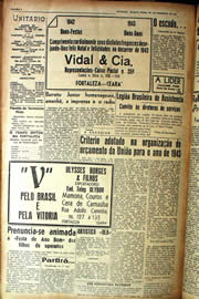 Página do jornal Unitário de dezembro de 1942