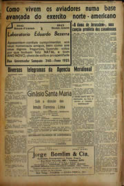 Página do jornal Unitário de janeiro de 1943