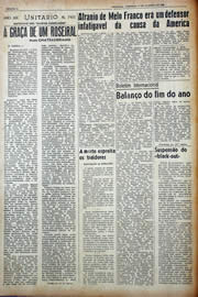 Página do jornal Unitário de janeiro de 1943