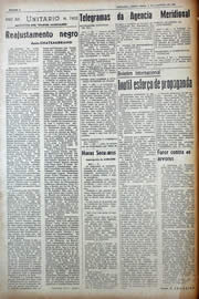 Página do jornal Unitário de janeiro de 1943