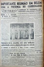 Página do jornal Unitário de janeiro de 1943