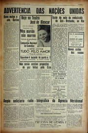 Página do jornal Unitário de janeiro de 1943