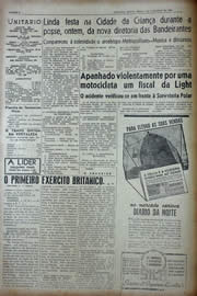 Página do jornal Unitário de janeiro de 1943