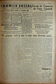 Página do jornal Unitário de janeiro de 1943