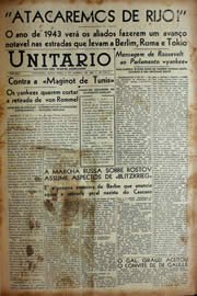 Página do jornal Unitário de janeiro de 1943