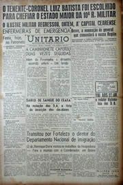 Página do jornal Unitário de janeiro de 1943