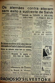 Página do jornal Unitário de janeiro de 1943