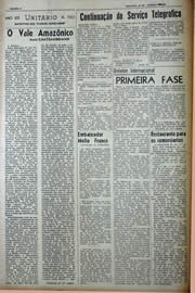 Página do jornal Unitário de janeiro de 1943