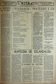 Página do jornal Unitário de janeiro de 1943